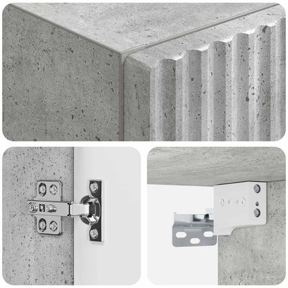 Mobiletto da Bagno a Muro Grigio Cemento 33 x 34,5 x 100 cm | homemem39