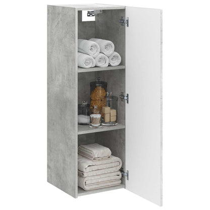 Mobiletto da Bagno a Muro Grigio Cemento 33 x 34,5 x 100 cm | homemem39