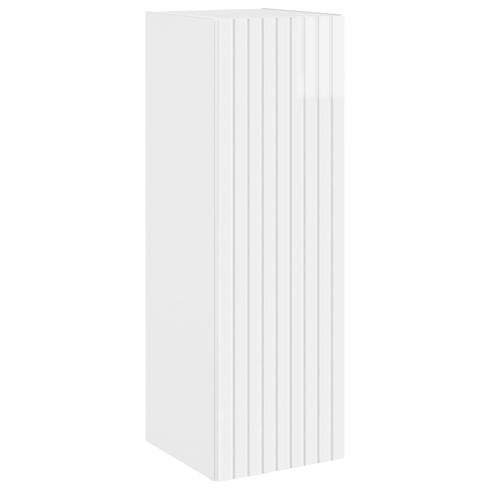 Mobiletto da Bagno a Muro Bianco Lucido 33 x 34,5 x 100 cm | homemem39