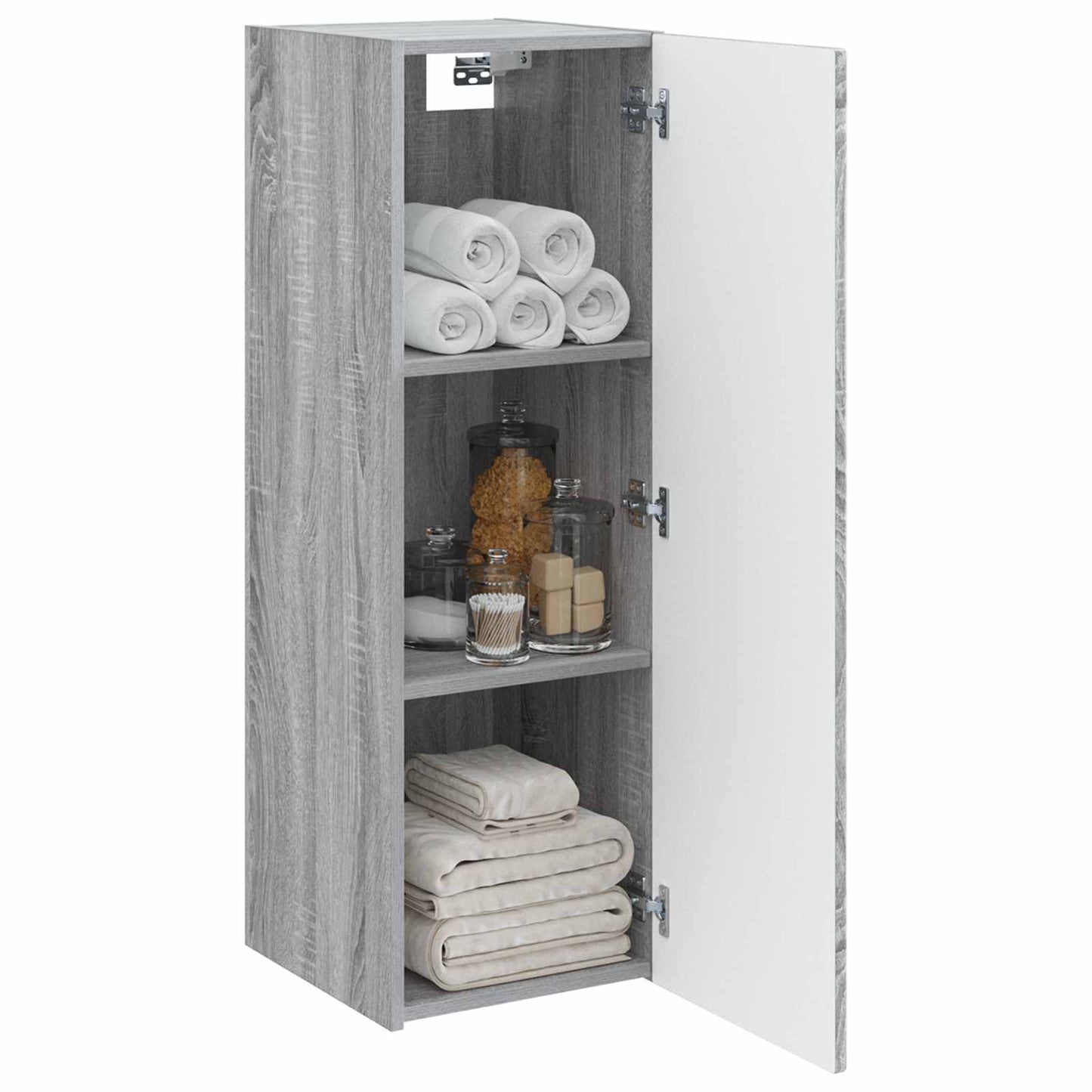 Mobiletto da Bagno a Muro Sonoma grigio 33 x 34,5 x 100 cm | homemem39