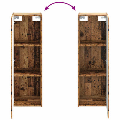 Mobiletto da Bagno a Muro Legno antico 33 x 34,5 x 100 cm | homemem39