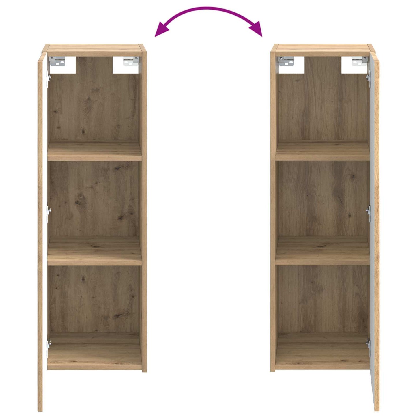 Mobiletto da Bagno a Muro Rovere Artigianale 33 x 34,5 x 100 cm | homemem39