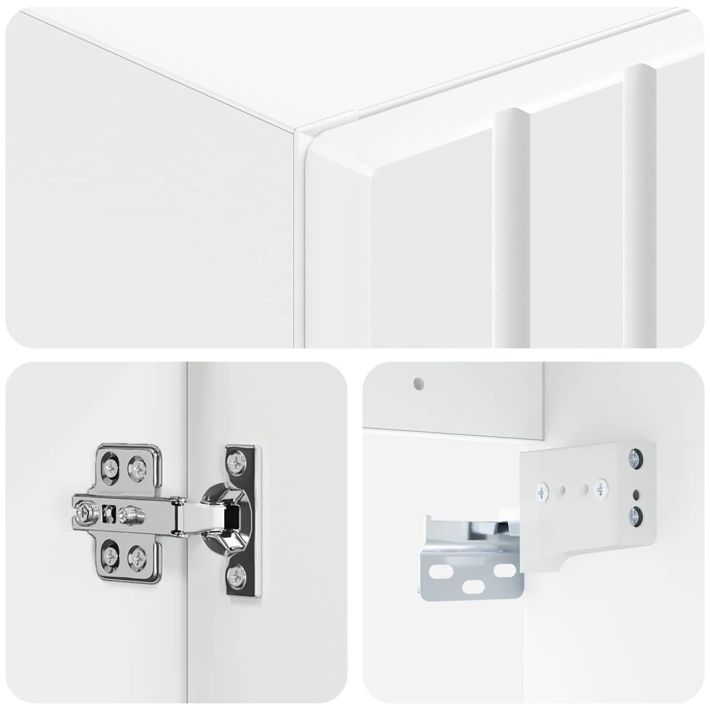 Mobiletto da Bagno a Muro Bianco 33 x 34,5 x 60 cm | homemem39