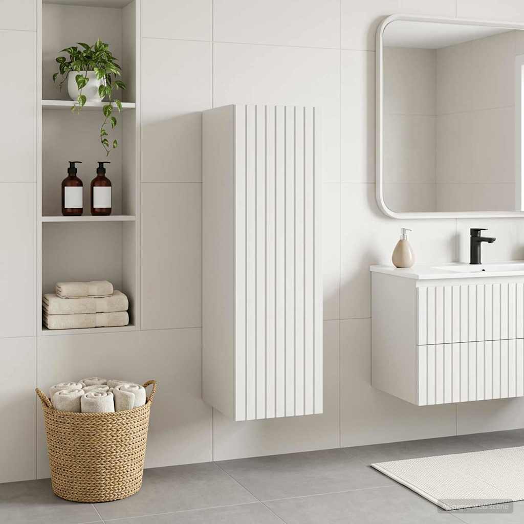 Mobiletto da Bagno a Muro Bianco 33 x 34,5 x 60 cm | homemem39