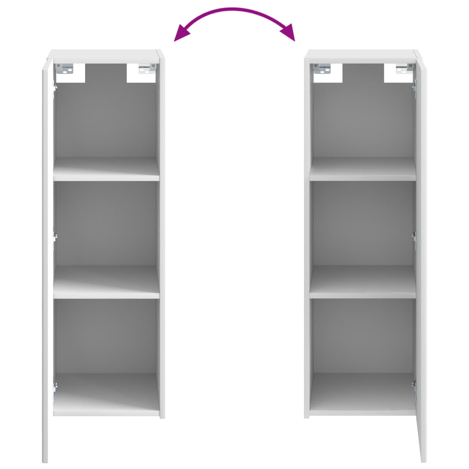 Mobiletto da Bagno a Muro Bianco 33 x 34,5 x 60 cm | homemem39