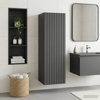 Mobiletto da Bagno a Muro Nero 33 x 34,5 x 60 cm | homemem39