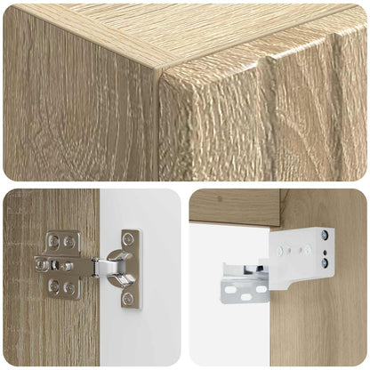 Mobiletto da Bagno a Muro Rovere Sonoma 33 x 34,5 x 60 cm | homemem39