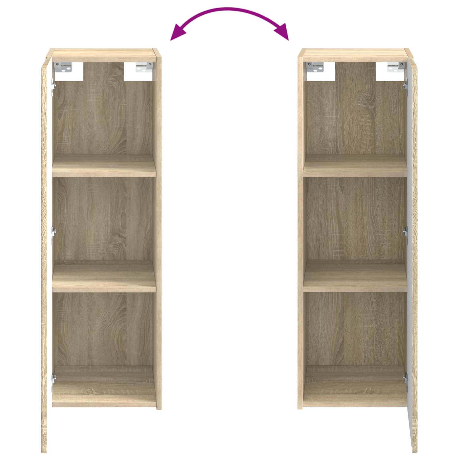 Mobiletto da Bagno a Muro Rovere Sonoma 33 x 34,5 x 60 cm | homemem39