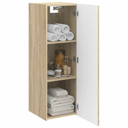 Mobiletto da Bagno a Muro Rovere Sonoma 33 x 34,5 x 60 cm | homemem39