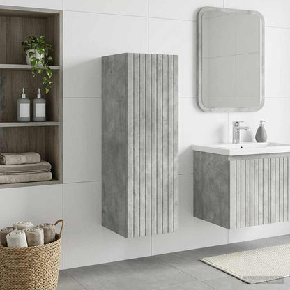 Mobiletto da Bagno a Muro Grigio Cemento 33 x 34,5 x 60 cm | homemem39