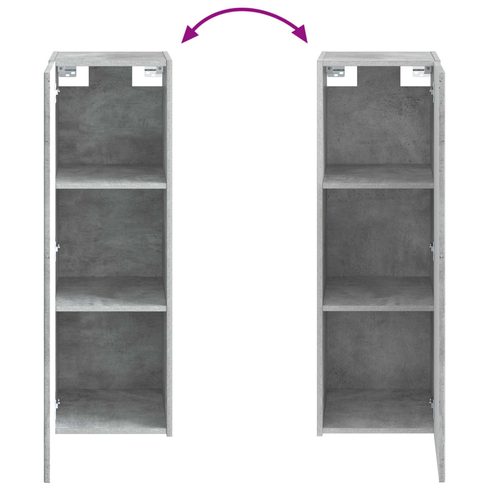 Mobiletto da Bagno a Muro Grigio Cemento 33 x 34,5 x 60 cm | homemem39