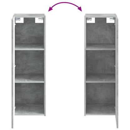 Mobiletto da Bagno a Muro Grigio Cemento 33 x 34,5 x 60 cm | homemem39