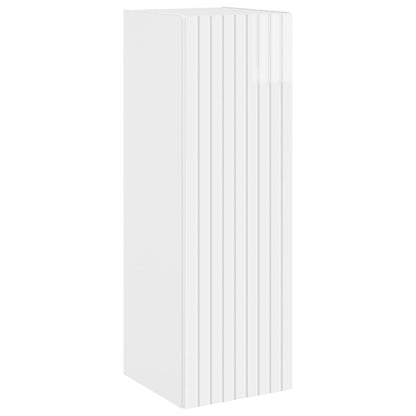 Mobiletto da Bagno a Muro Bianco Lucido 33 x 34,5 x 60 cm | homemem39