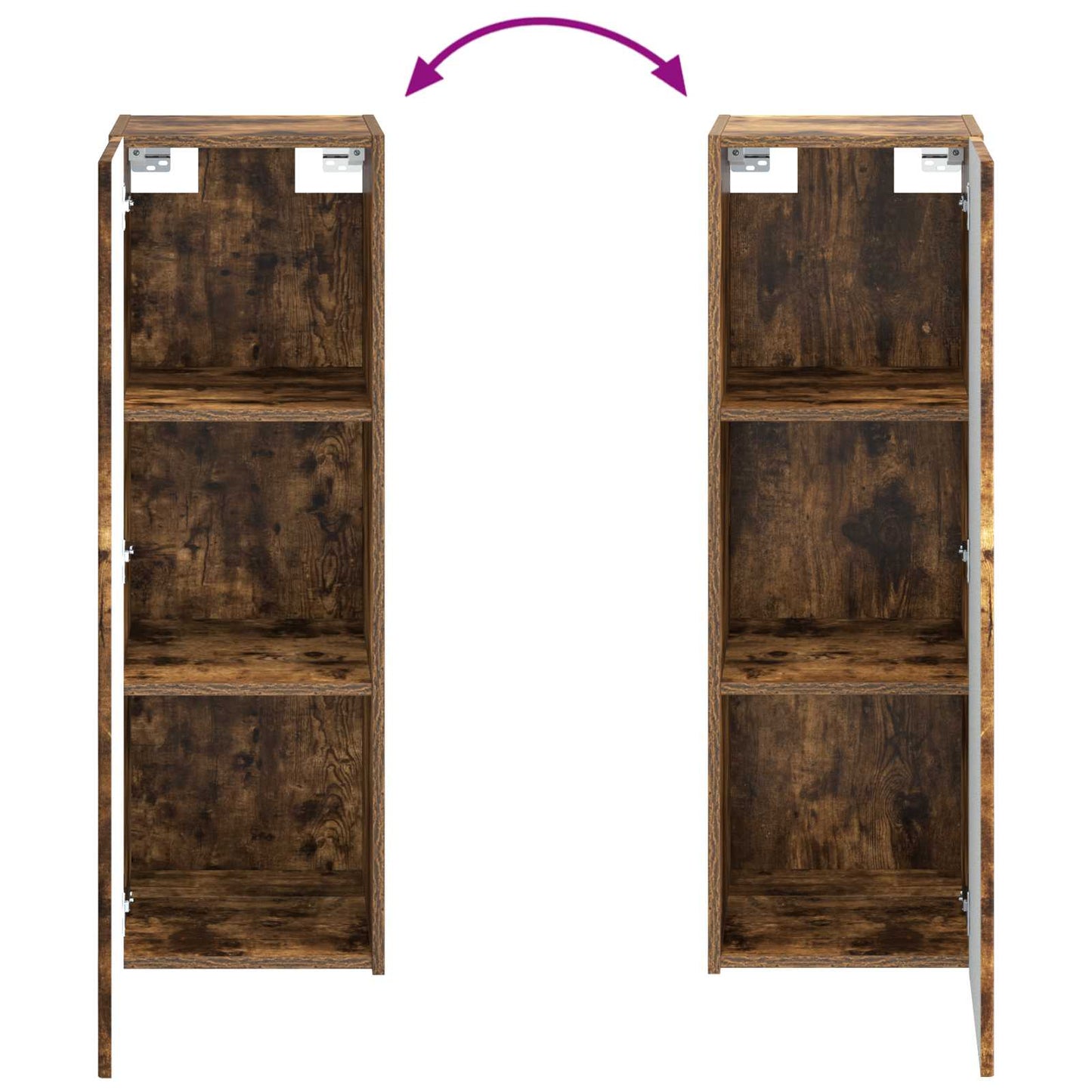 Mobiletto da Bagno a Muro Rovere Fumo 33 x 34,5 x 60 cm | homemem39
