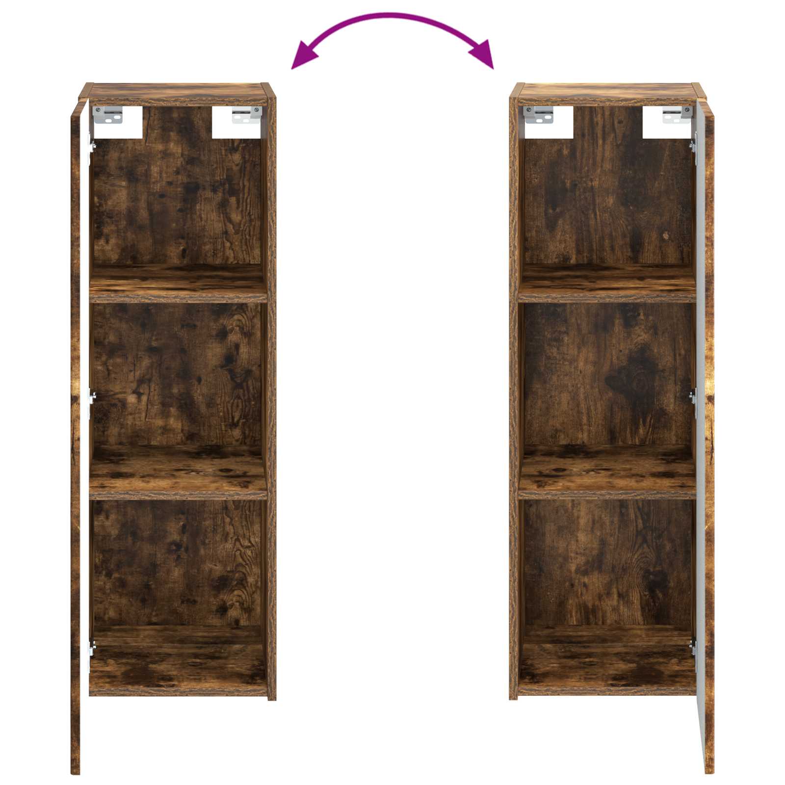 Mobiletto da Bagno a Muro Rovere Fumo 33 x 34,5 x 60 cm | homemem39