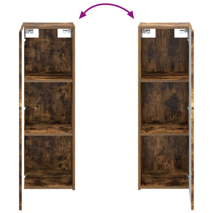 Mobiletto da Bagno a Muro Rovere Fumo 33 x 34,5 x 60 cm | homemem39