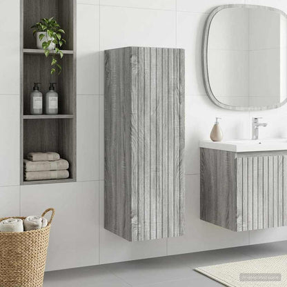 Mobiletto da Bagno a Muro Sonoma grigio 33 x 34,5 x 60 cm | homemem39