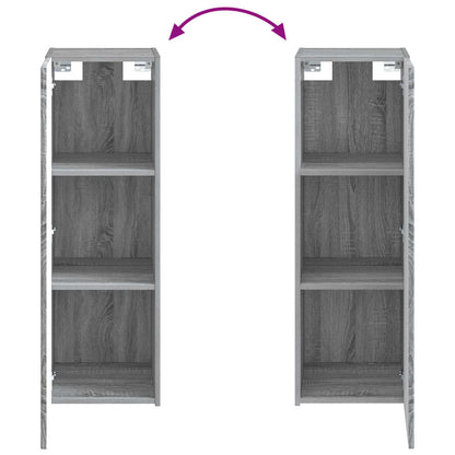 Mobiletto da Bagno a Muro Sonoma grigio 33 x 34,5 x 60 cm | homemem39