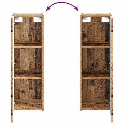 Mobiletto da Bagno a Muro Legno antico 33 x 34,5 x 60 cm | homemem39