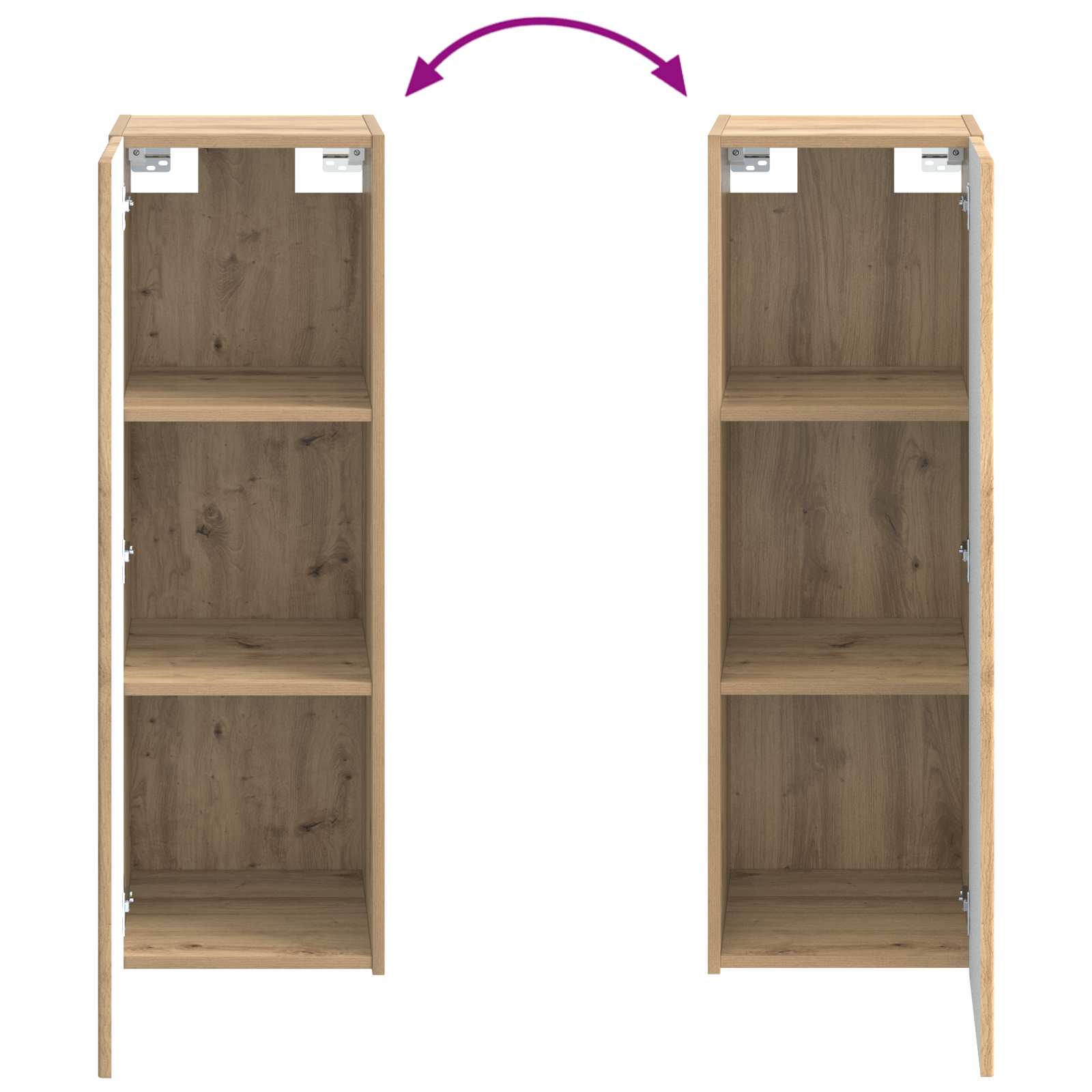 Mobiletto da Bagno a Muro Rovere Artigianale 33 x 34,5 x 60 cm | homemem39
