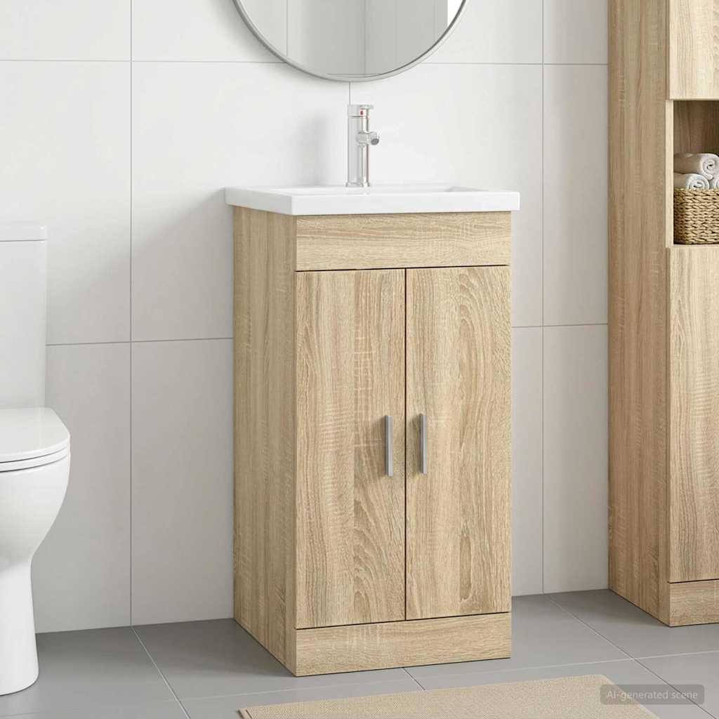 Mobile da bagno con lavabo Rovere Sonoma 42 x 40 x 84,5 cm | homemem39