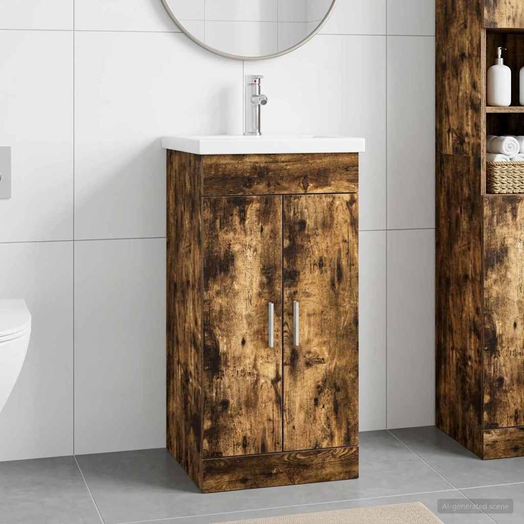Mobile da bagno con lavabo Rovere Fumo 42 x 40 x 84,5 cm