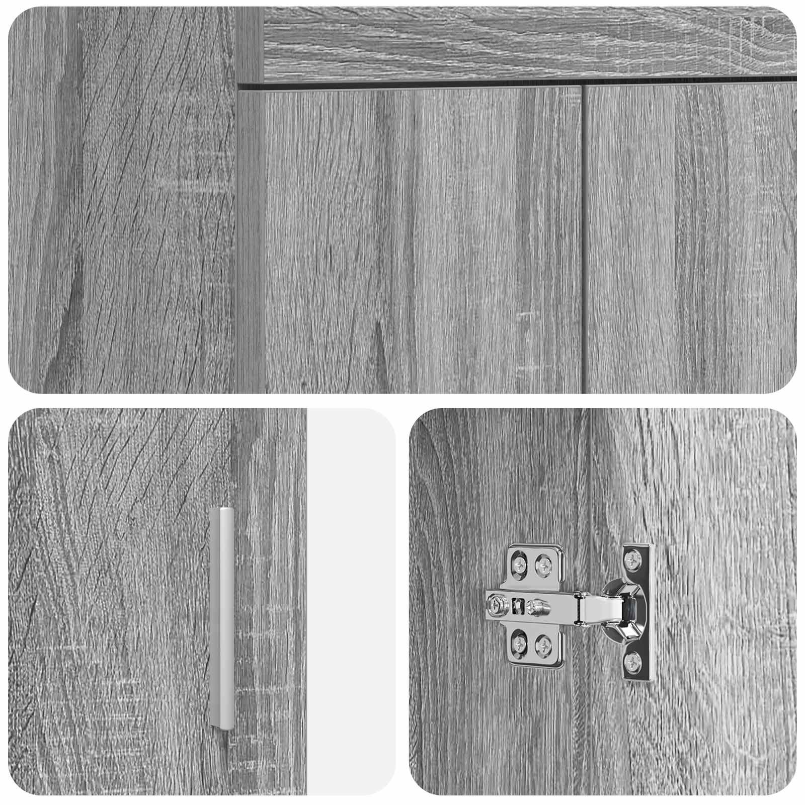 Mobile da bagno con lavabo Sonoma grigio 42 x 40 x 84,5 cm | homemem39