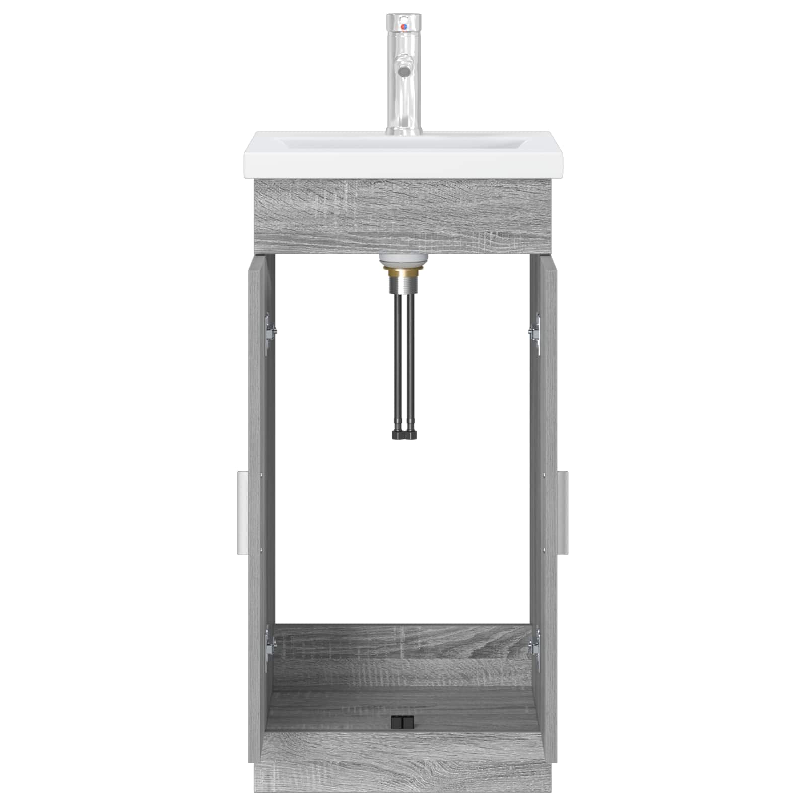 Mobile da bagno con lavabo Sonoma grigio 42 x 40 x 84,5 cm | homemem39