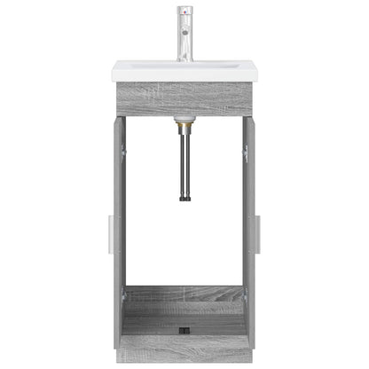 Mobile da bagno con lavabo Sonoma grigio 42 x 40 x 84,5 cm | homemem39
