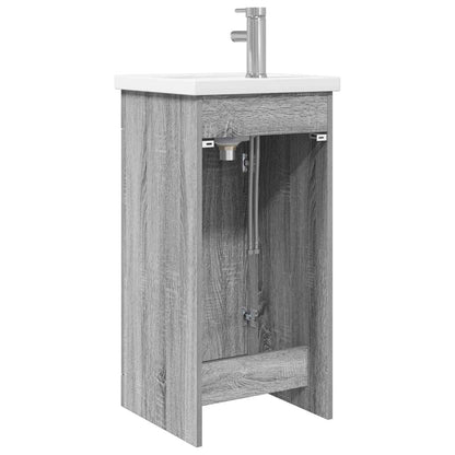 Mobile da bagno con lavabo Sonoma grigio 42 x 40 x 84,5 cm | homemem39