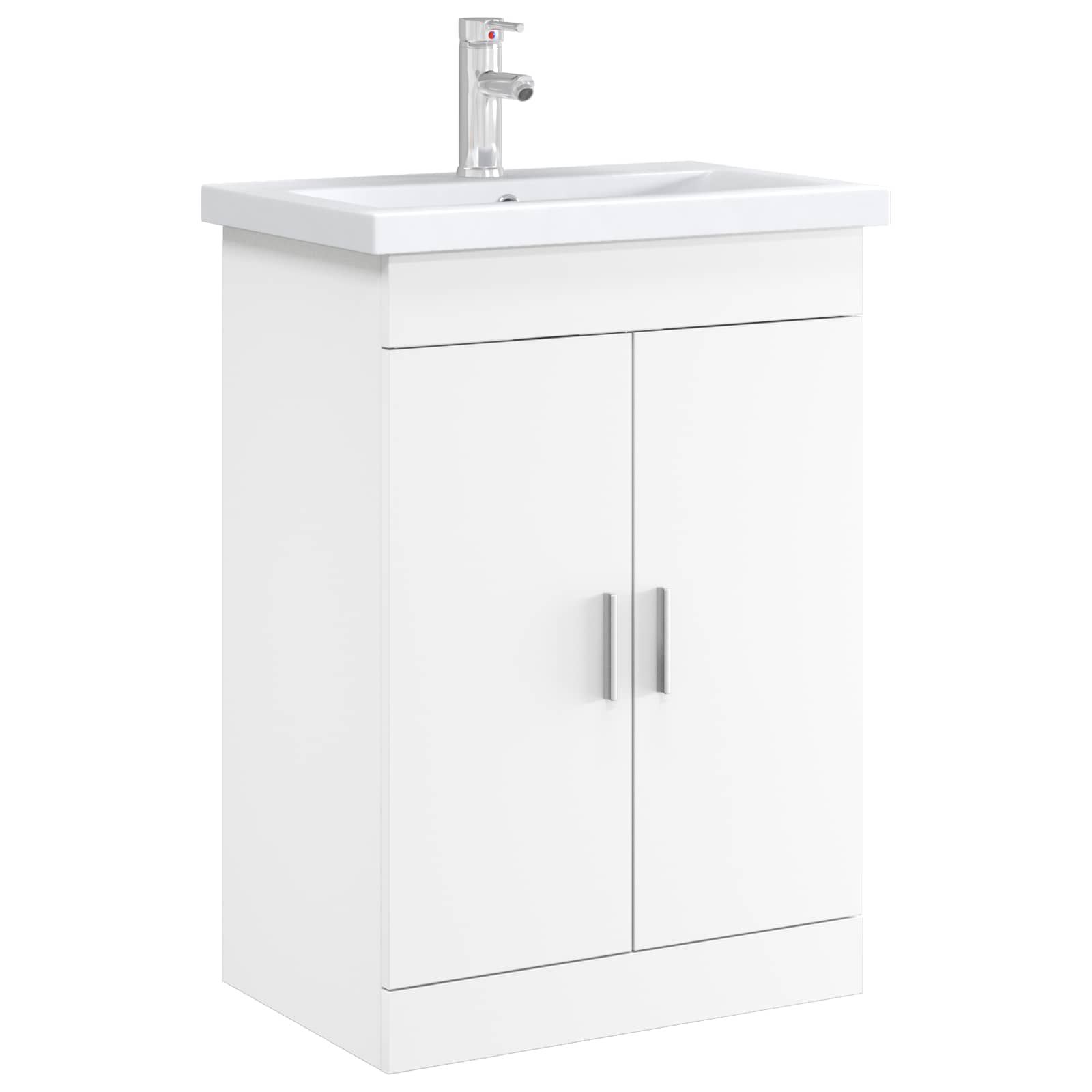 Mobiletto da Bagno Sotto Lavabo Bianco 56 x 37,5 x 81 cm | homemem39