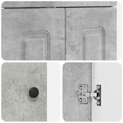 Mobiletto da Bagno Sotto Lavabo Grigio Cemento | homemem39