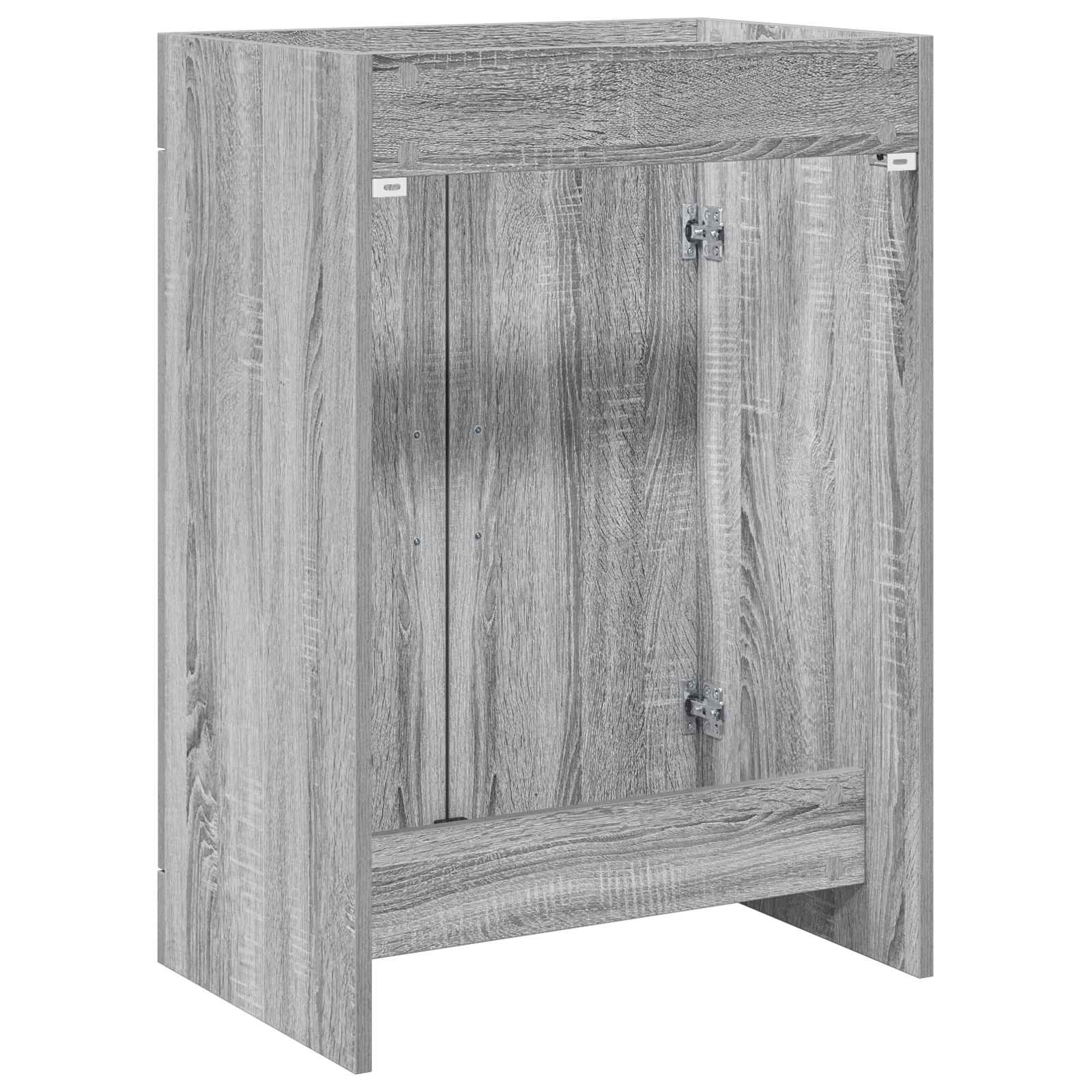 Mobiletto da Bagno Sotto Lavabo Sonoma grigio 56 x 37,5 x 81 cm | homemem39