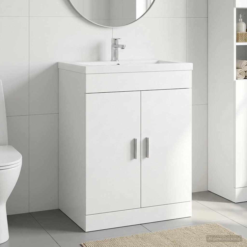 Mobiletto da Bagno Sotto Lavabo Bianco 78,5 x 37,5 x 81 cm | homemem39