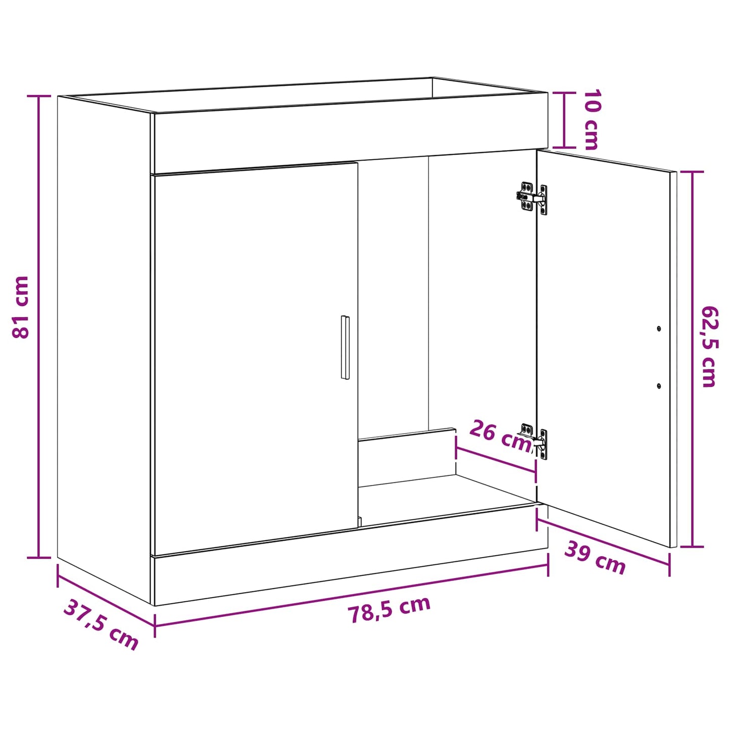 Mobiletto da Bagno Sotto Lavabo Rovere Sonoma | homemem39