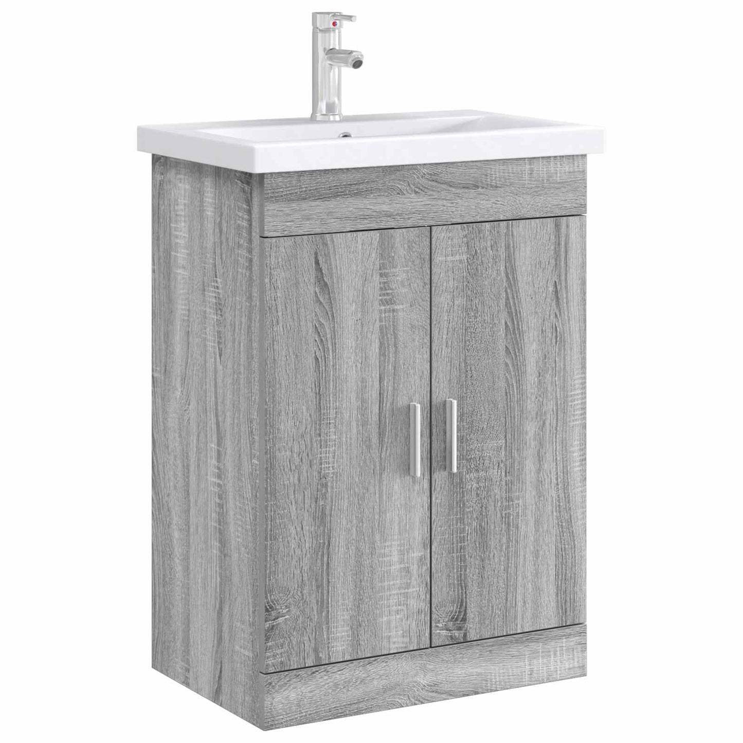 Mobiletto da Bagno Sotto Lavabo Sonoma grigio | homemem39