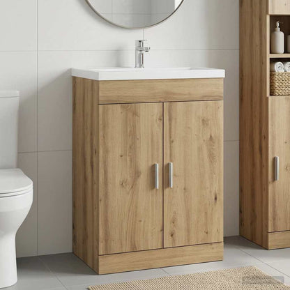 Mobiletto da Bagno Sotto Lavabo Rovere Artigianale | homemem39
