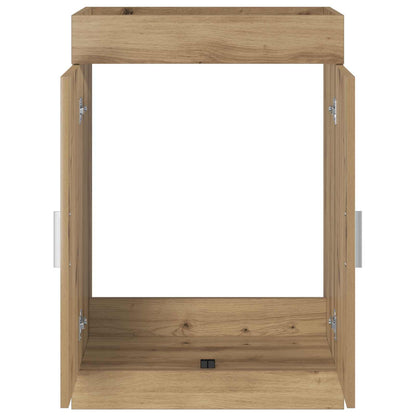 Mobiletto da Bagno Sotto Lavabo Rovere Artigianale | homemem39