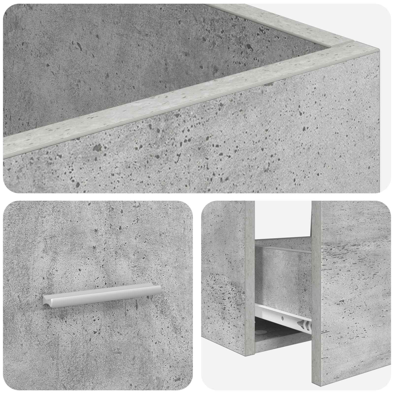 Mobile da bagno con lavabo Grigio Cemento 42 x 40 x 84,5 cm | homemem39