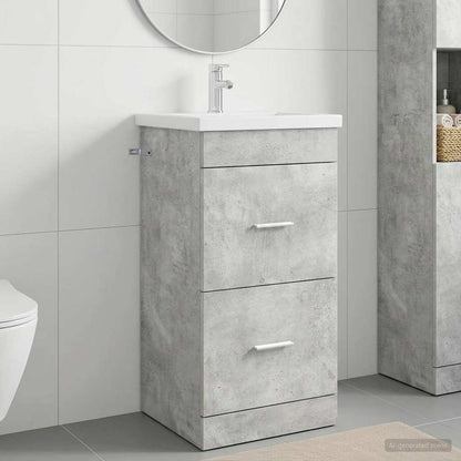 Mobile da bagno con lavabo Grigio Cemento 42 x 40 x 84,5 cm | homemem39