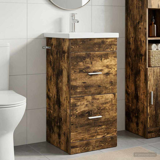 Mobile da bagno con lavabo Rovere Fumo 42 x 40 x 84,5 cm | homemem39