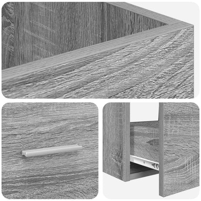 Mobile da bagno con lavabo Sonoma grigio 42 x 40 x 84,5 cm | homemem39