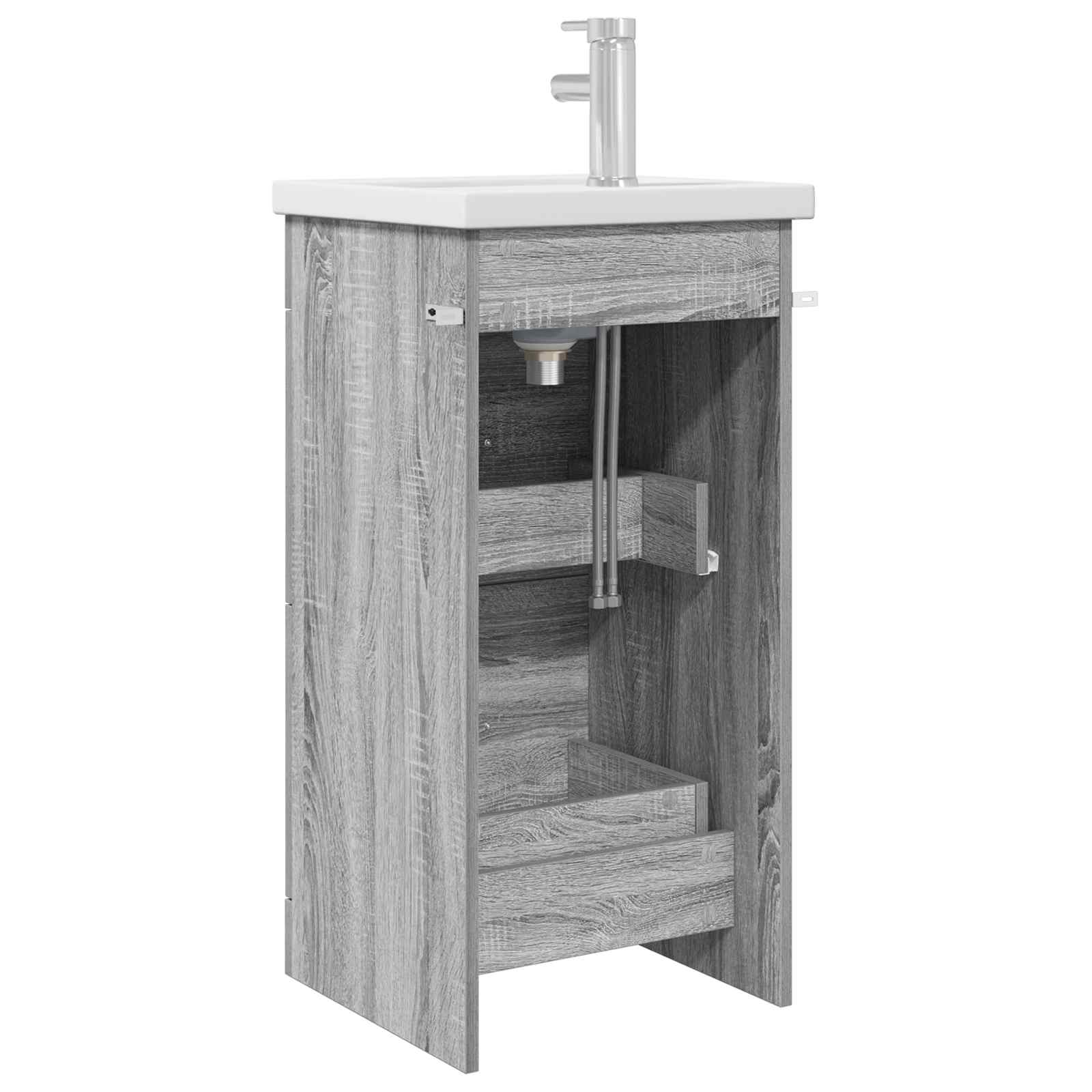 Mobile da bagno con lavabo Sonoma grigio 42 x 40 x 84,5 cm | homemem39