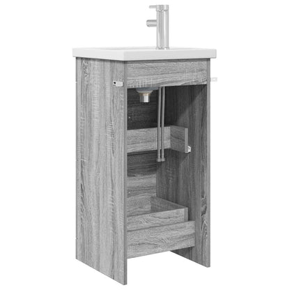 Mobile da bagno con lavabo Sonoma grigio 42 x 40 x 84,5 cm | homemem39