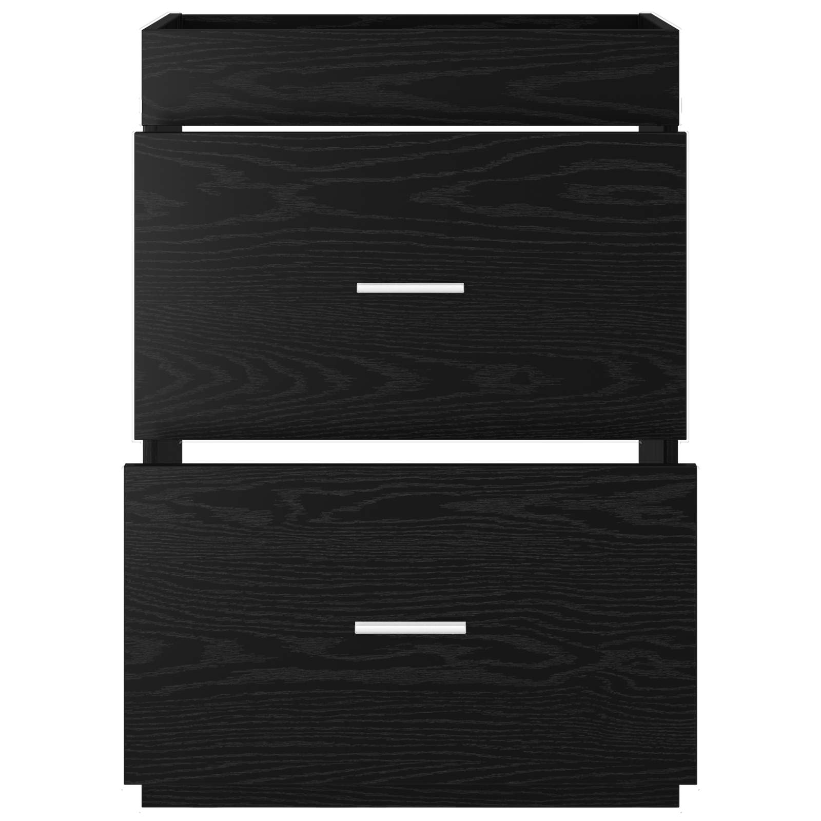 Mobiletto da Bagno Sotto Lavabo Rovere Nero 56 x 37,5 x 81 cm | homemem39