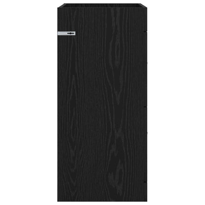 Mobiletto da Bagno Sotto Lavabo Rovere Nero 56 x 37,5 x 81 cm | homemem39