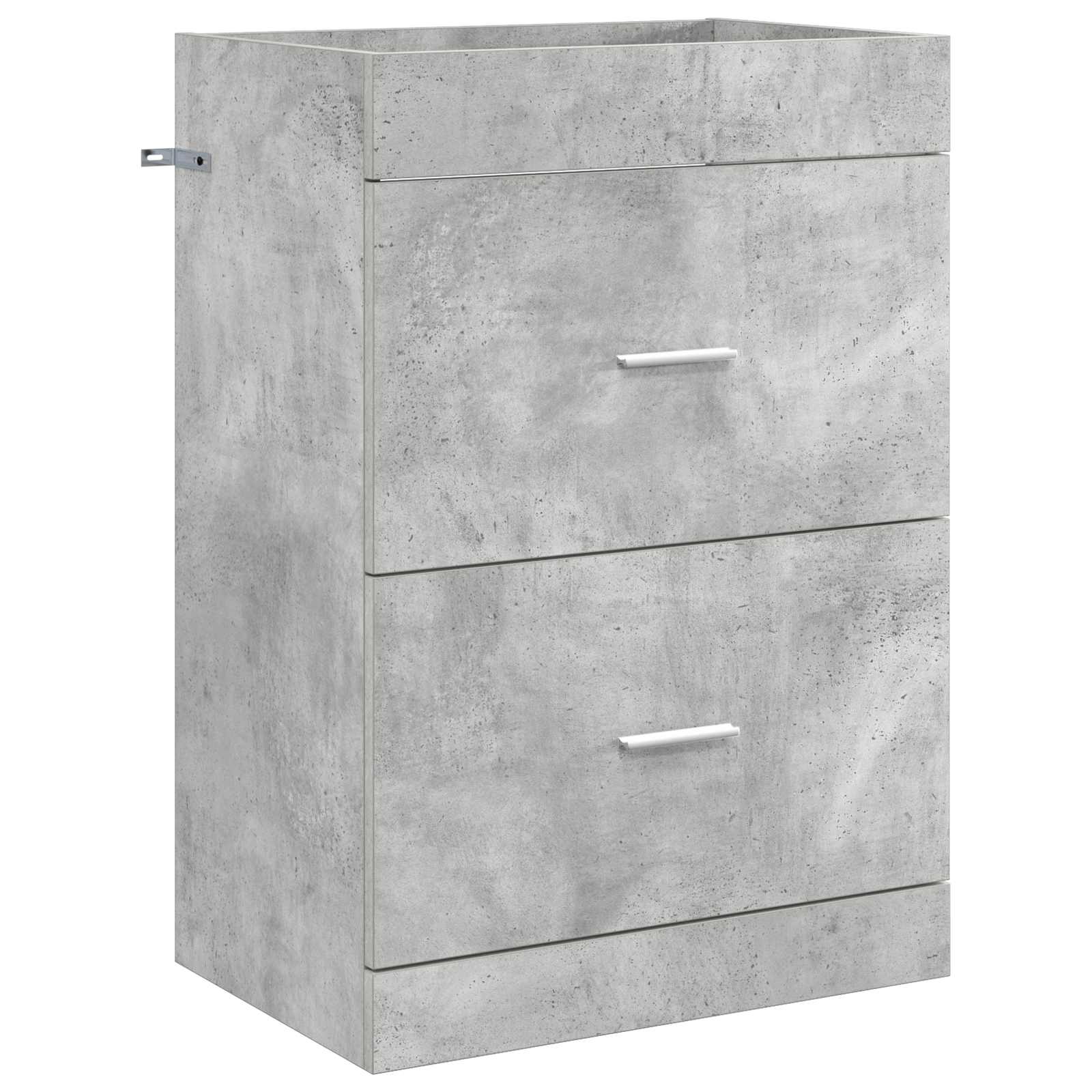 Mobiletto da Bagno Sotto Lavabo Grigio Cemento | homemem39
