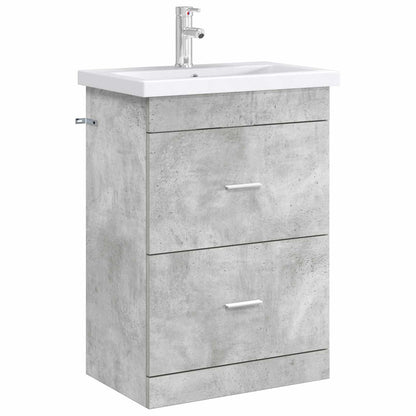 Mobiletto da Bagno Sotto Lavabo Grigio Cemento | homemem39