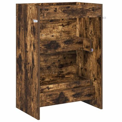Mobiletto da Bagno Sotto Lavabo Rovere Fumo 56 x 37,5 x 81 cm | homemem39