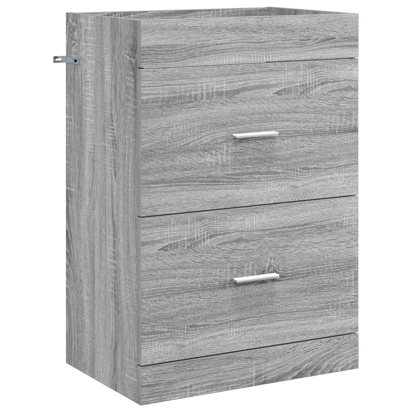 Mobiletto da Bagno Sotto Lavabo Sonoma grigio 56 x 37,5 x 81 cm | homemem39